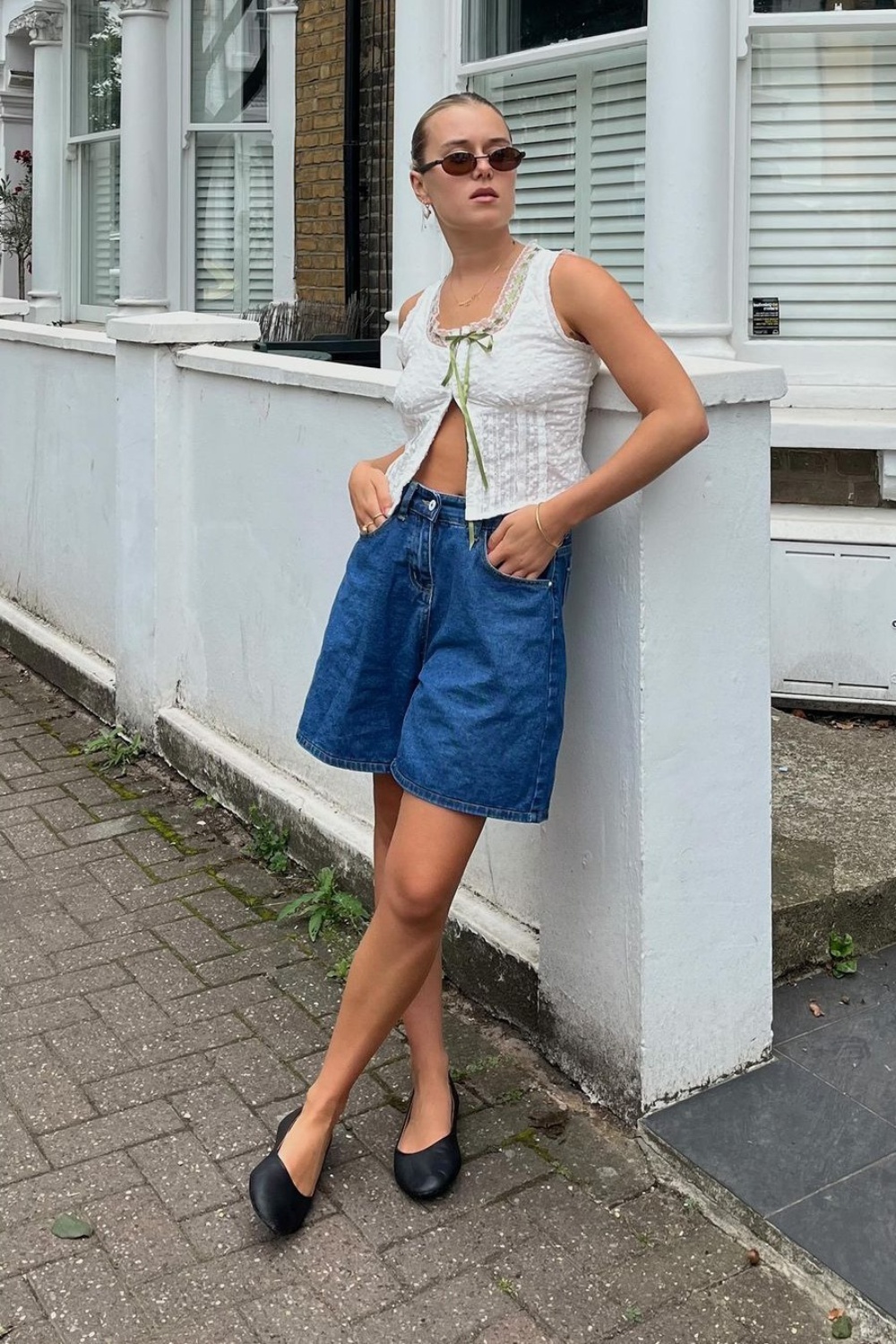 Crop Top and Denim Shorts