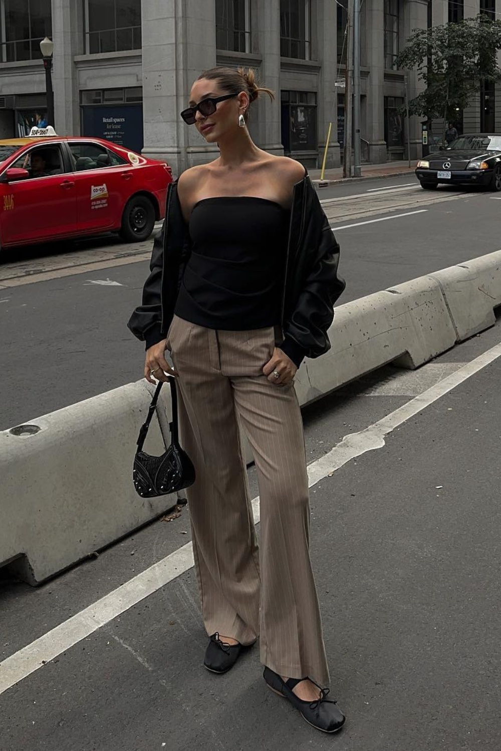 Off-Shoulder Top and Wide-Leg Pants