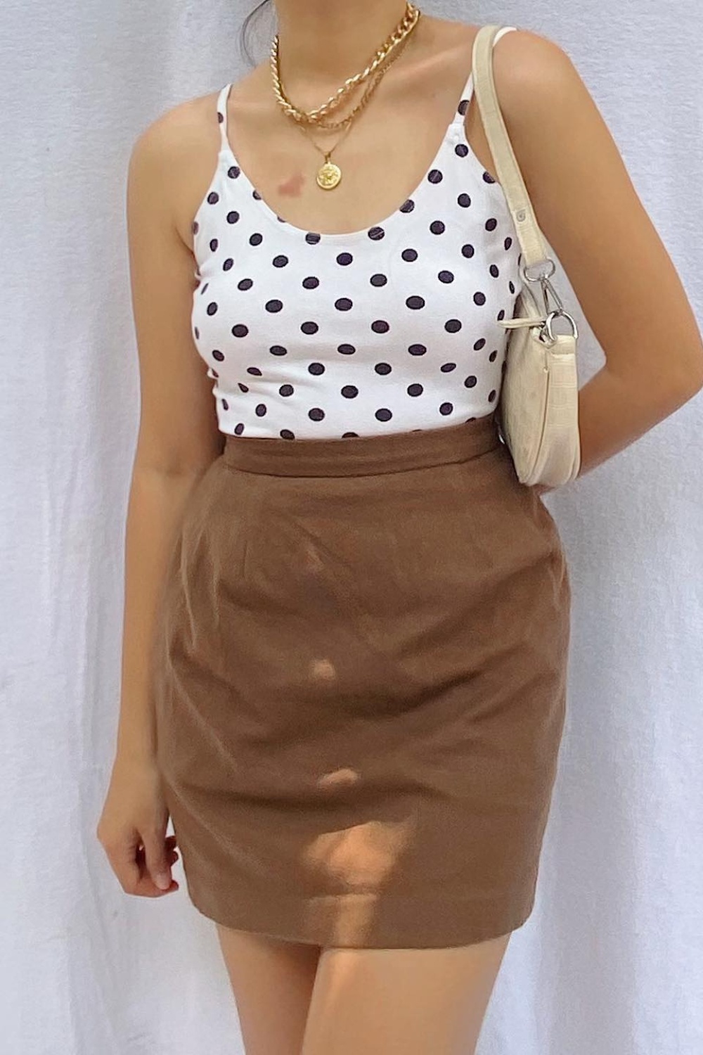 Polka Dot Top and Mini Skirt