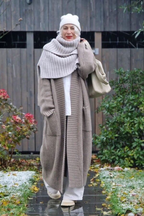 LONG CARDIGAN WITH BELT DINING HALL DARLING