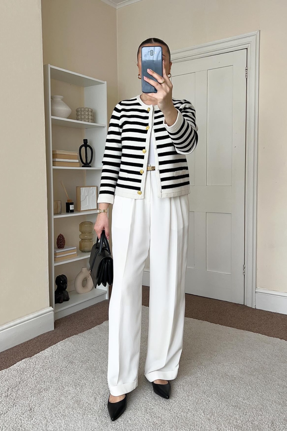 Nautical-Inspired Stripes and Gold Buttons