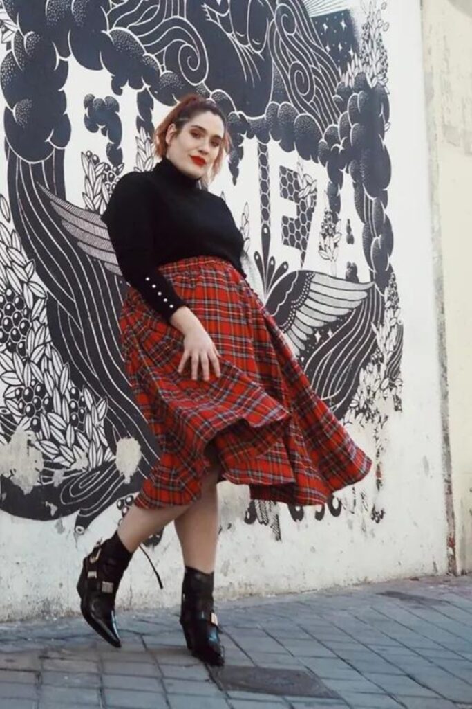 Red Plaid Skirt