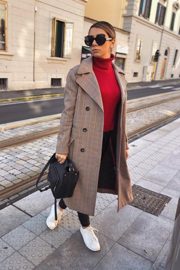 Statement Coat and Bold Turtleneck