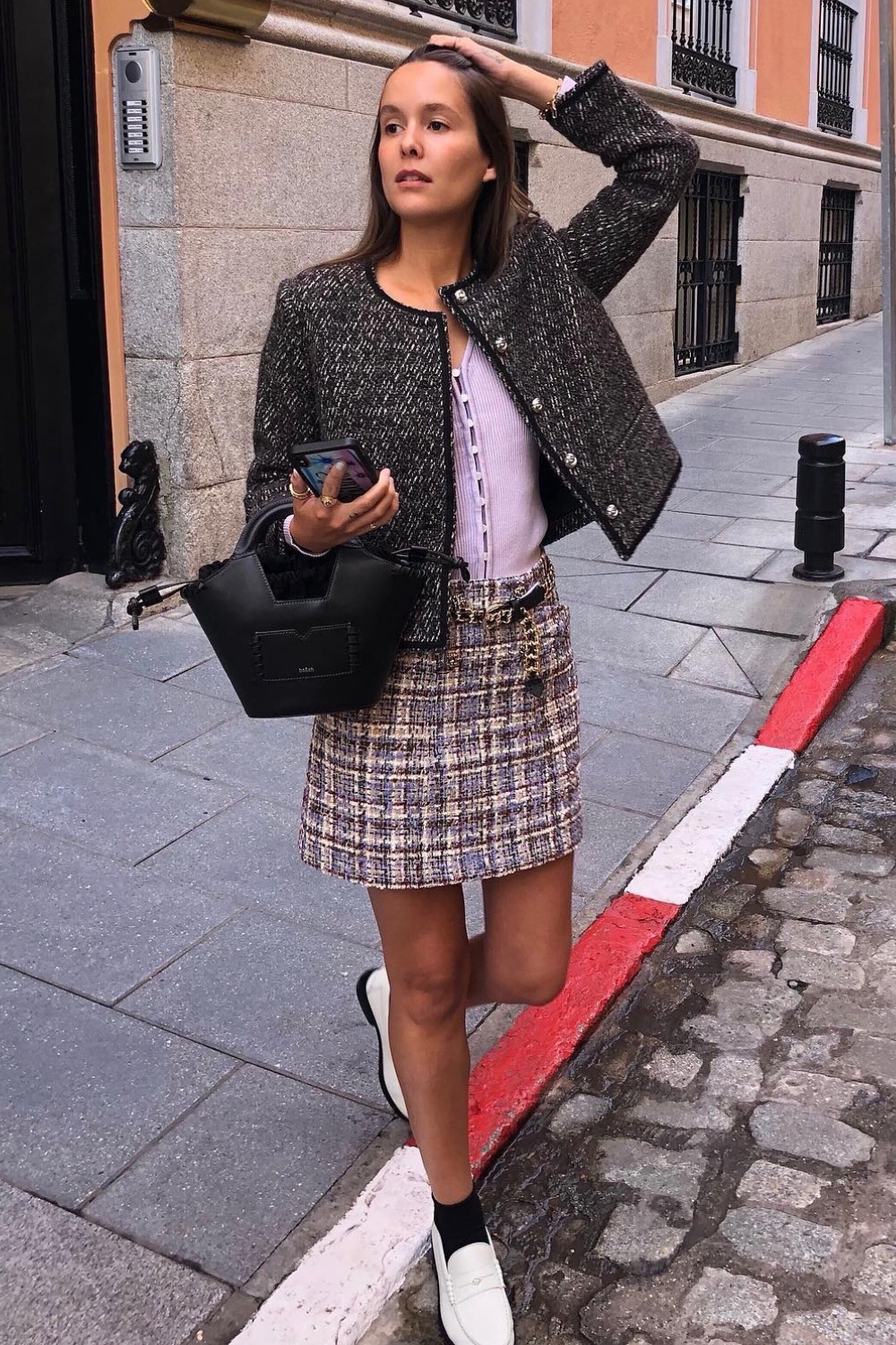 Tweed Jacket and Mini Skirt Set