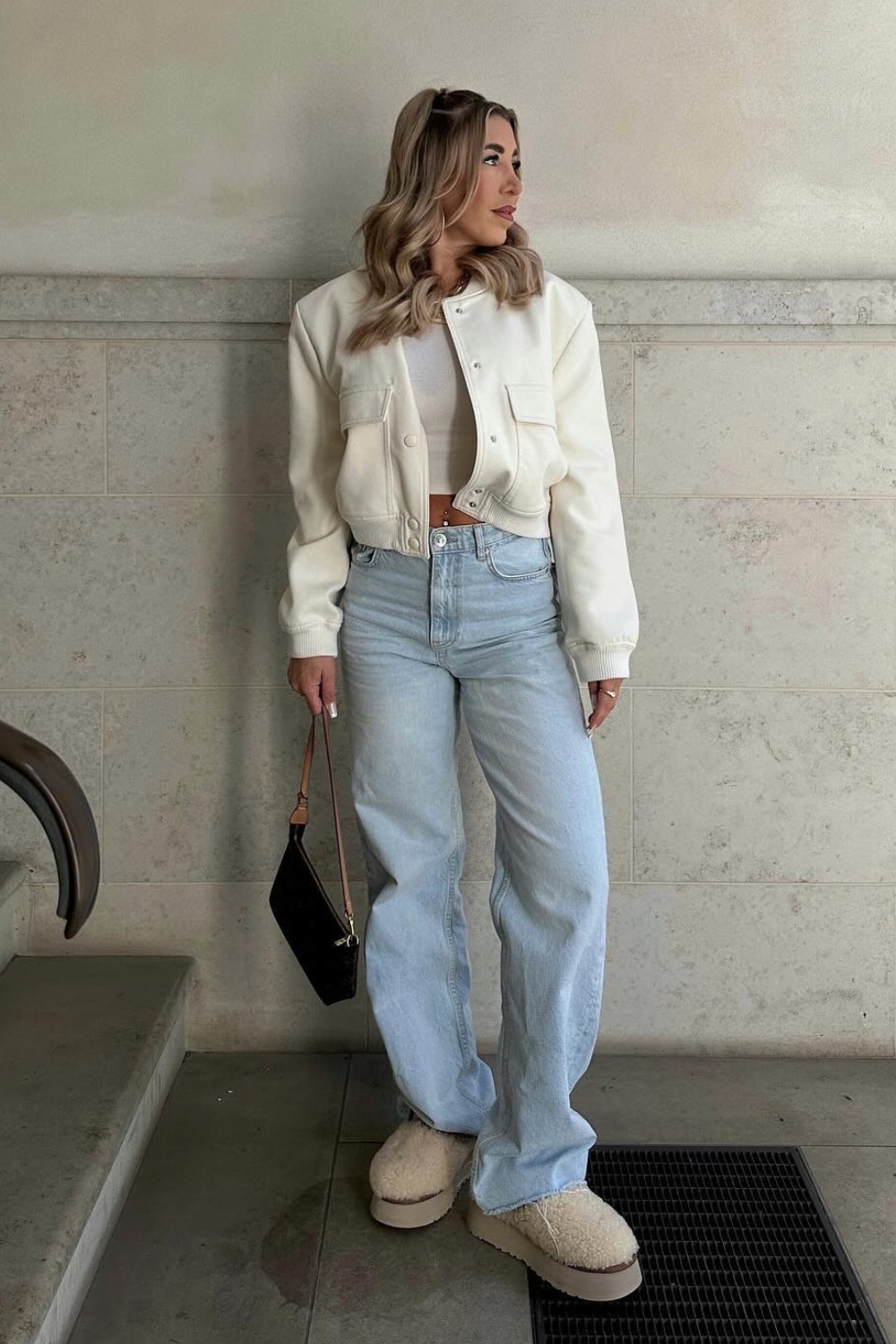 Crop Top and Wide-Leg Jeans