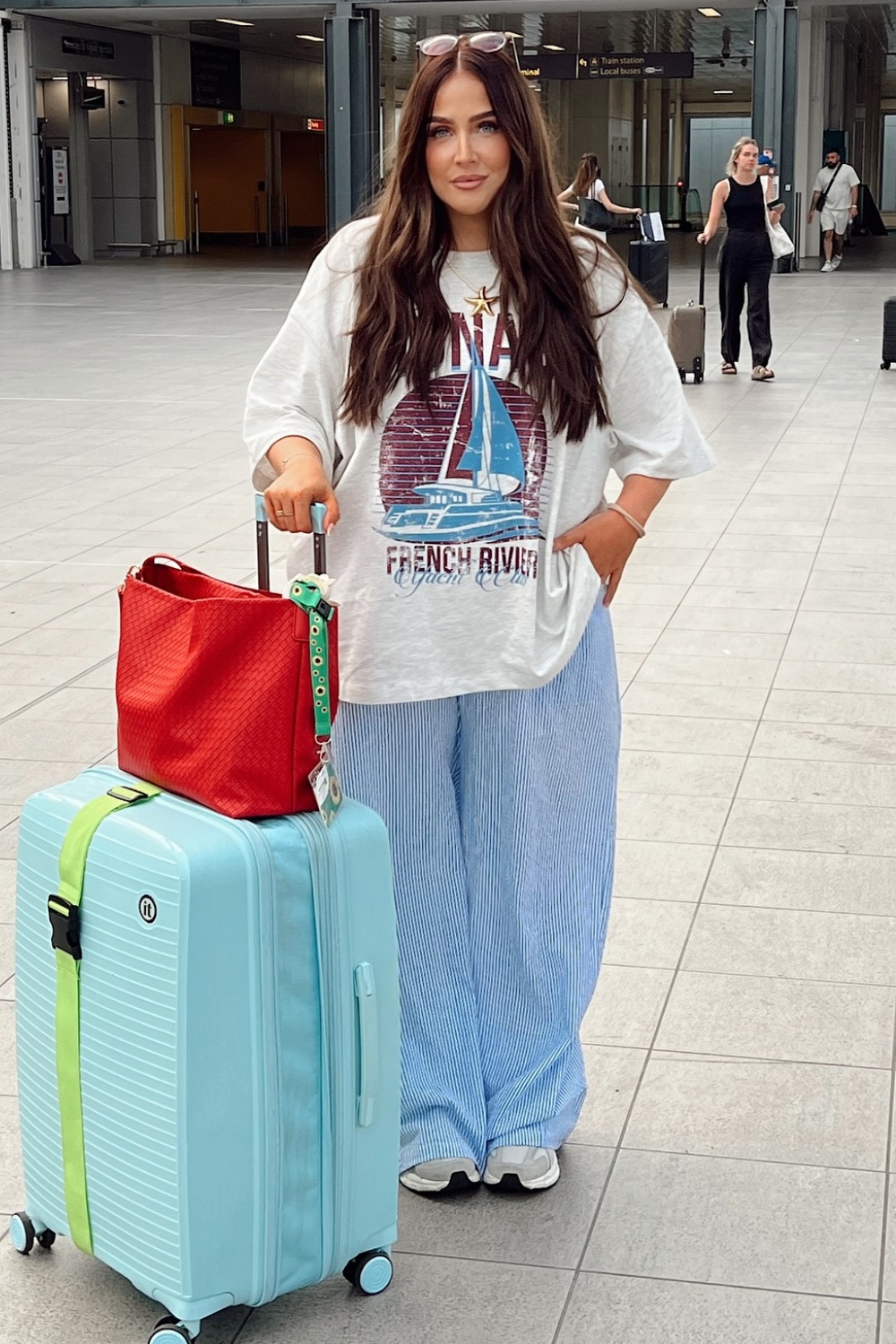 Graphic Tee and Patterned Pants