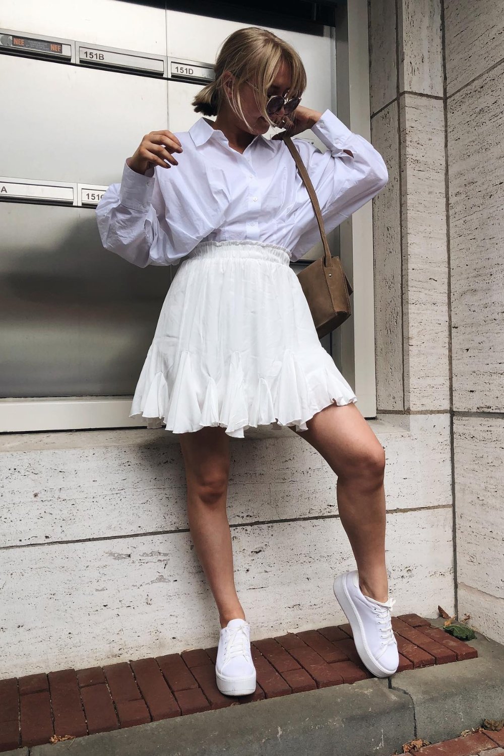 Oversized Shirt with Mini Skirt