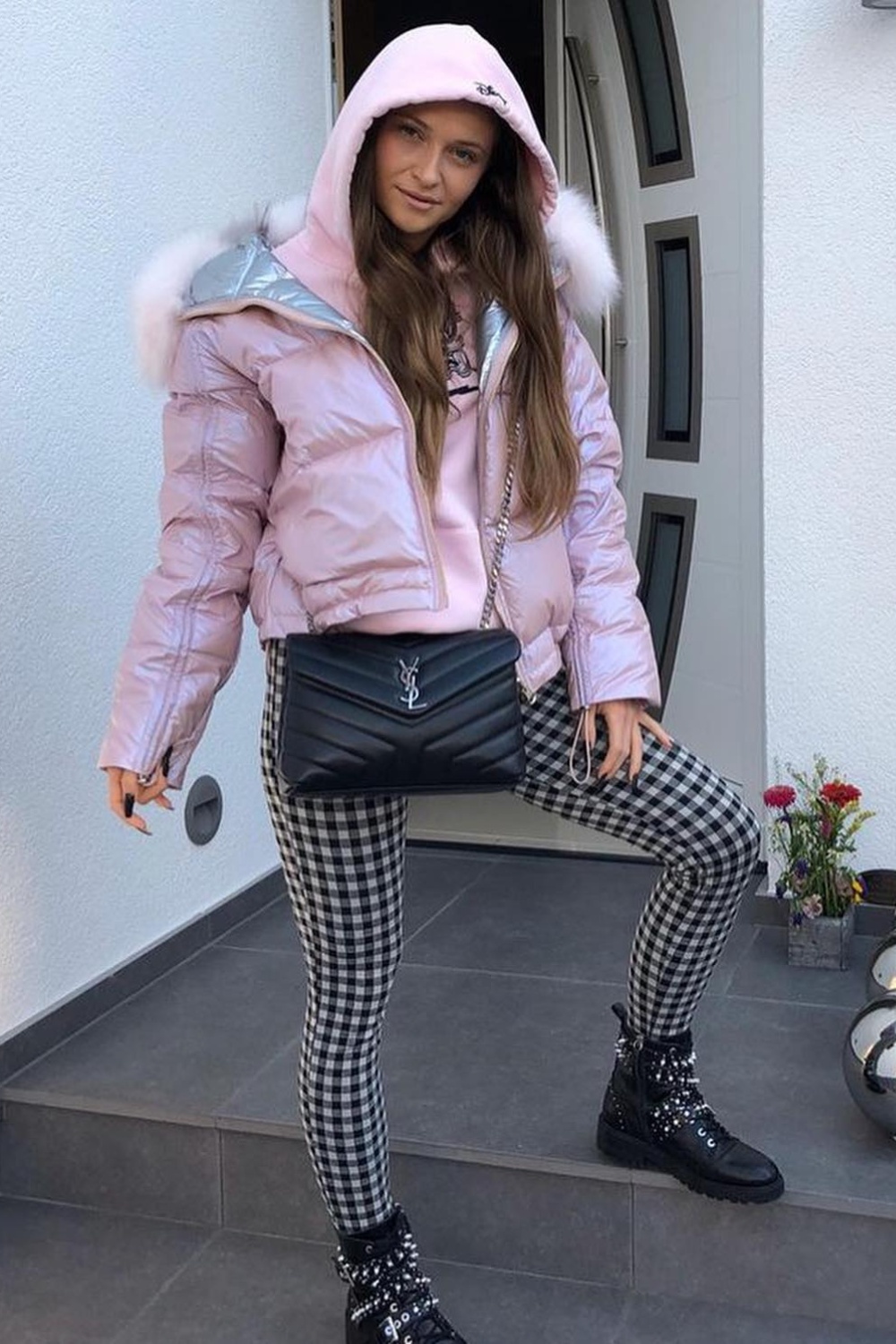 Pink Pop with Checkered Pants