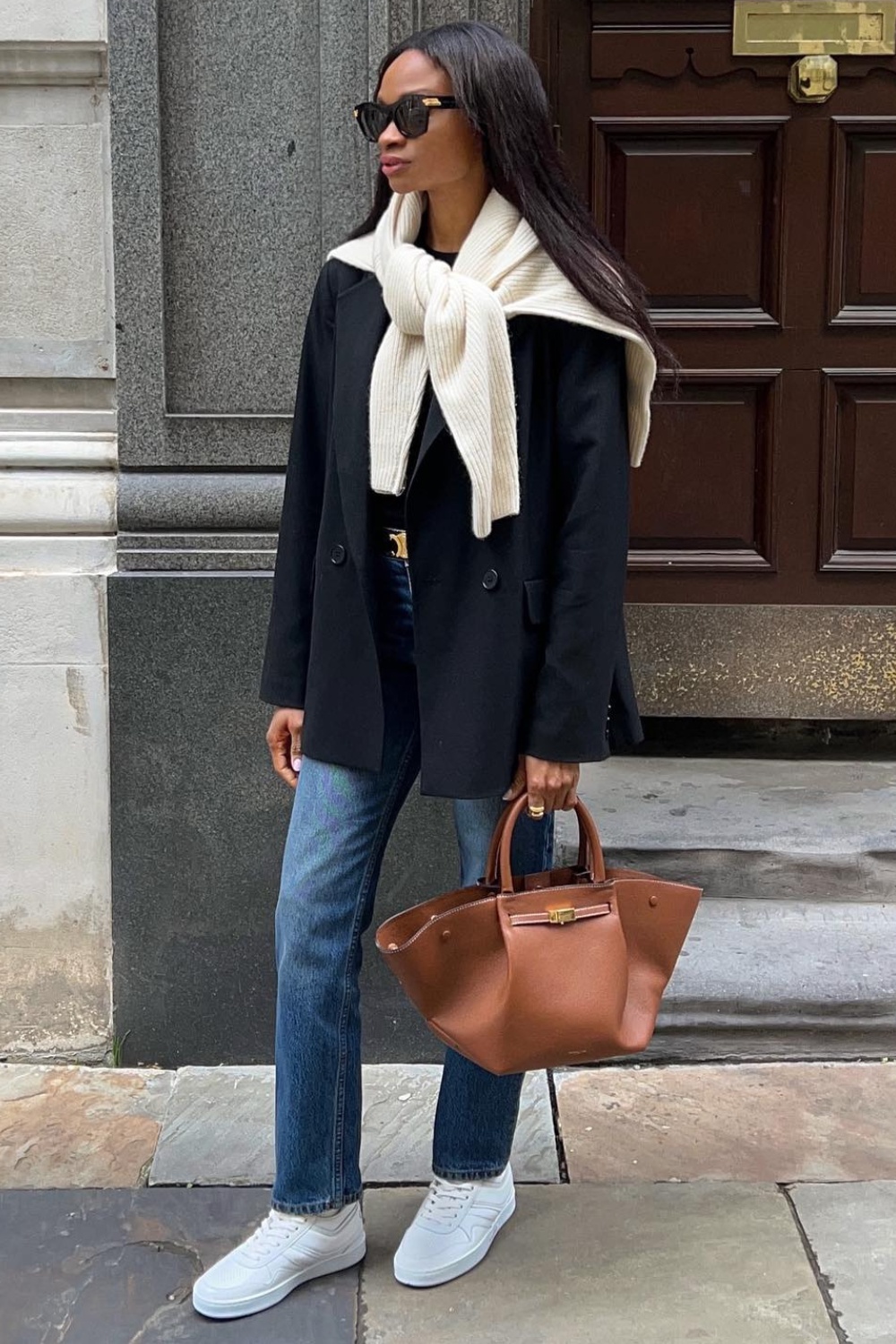 Layered Look: Blazer and Sweater