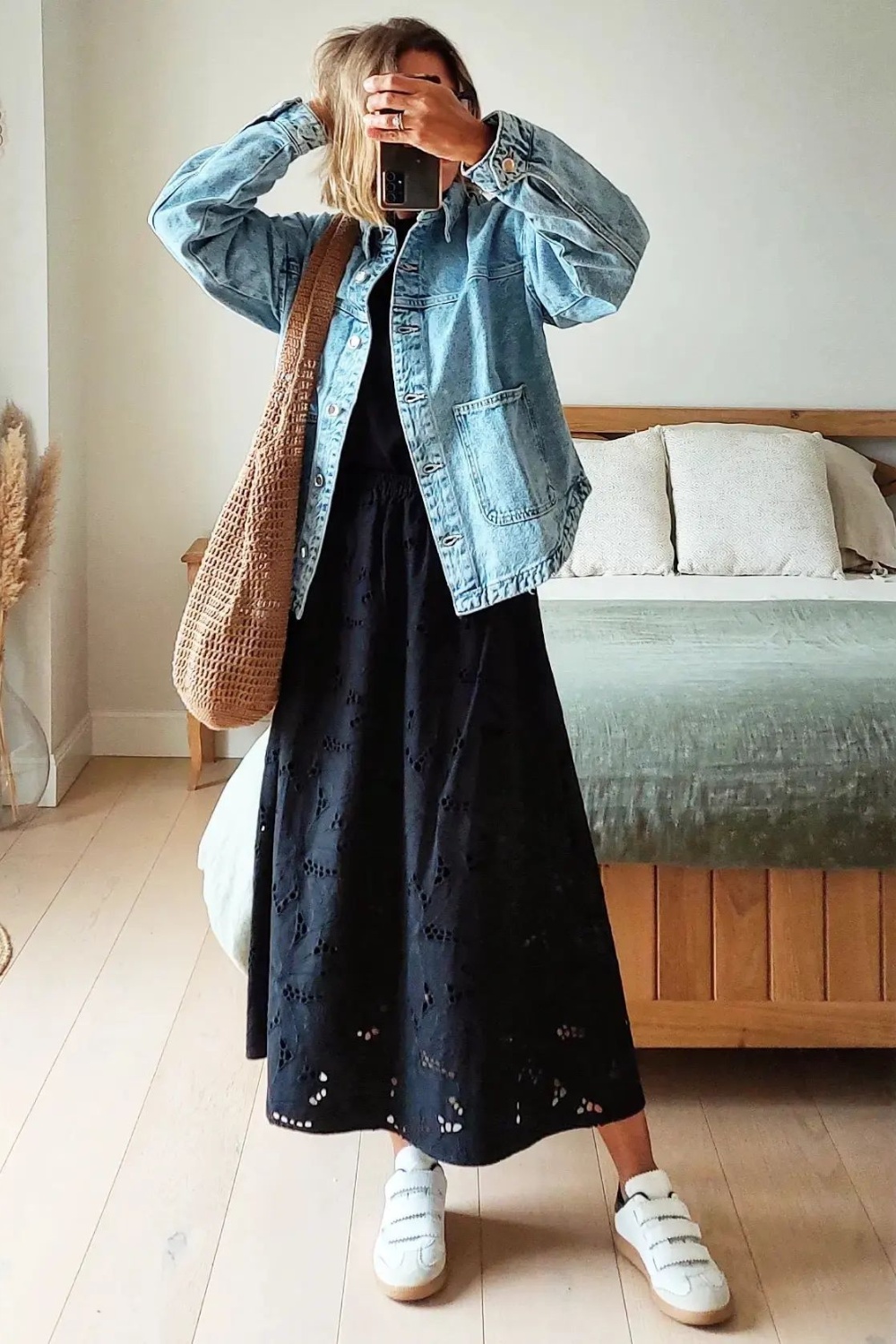 Denim and Maxi: Casual Cool