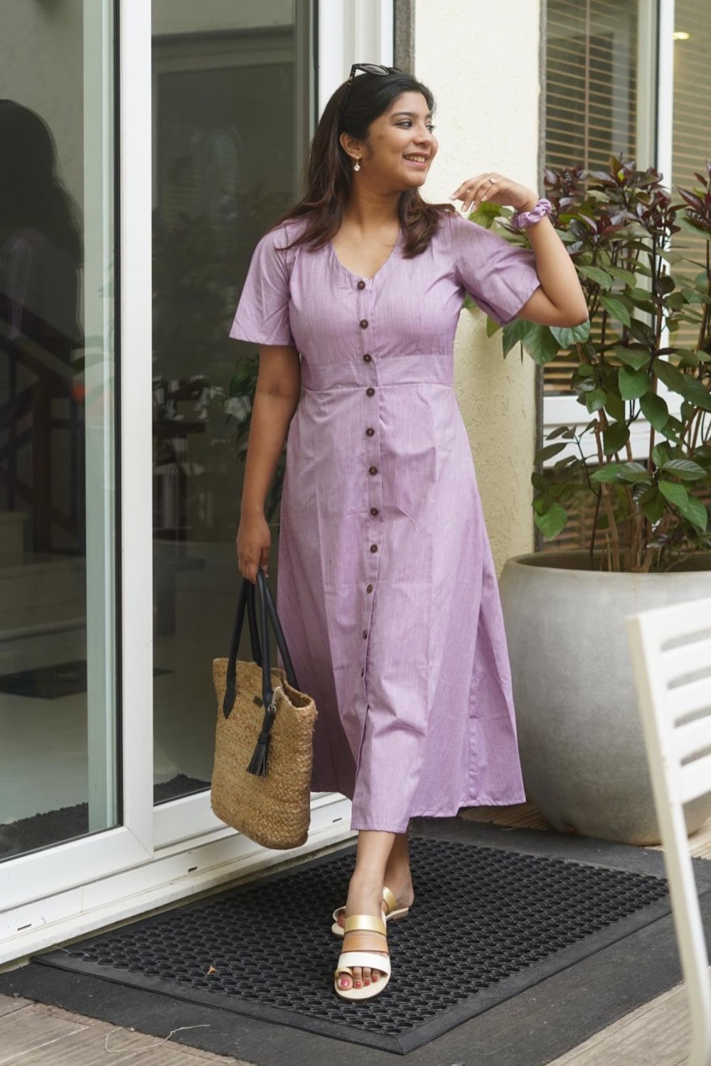 Button-Down Midi Dress