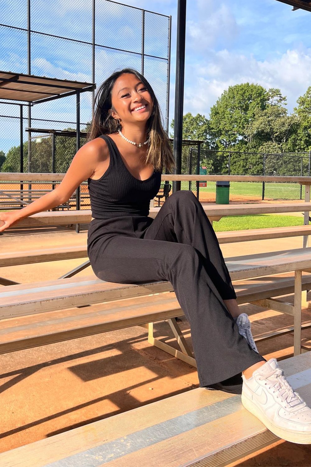 Classic Combo: Ribbed Tank and Sneakers