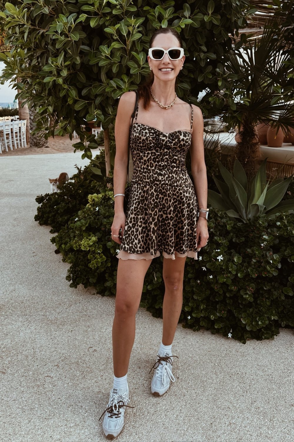 Leopard Print Spaghetti Strap Dress