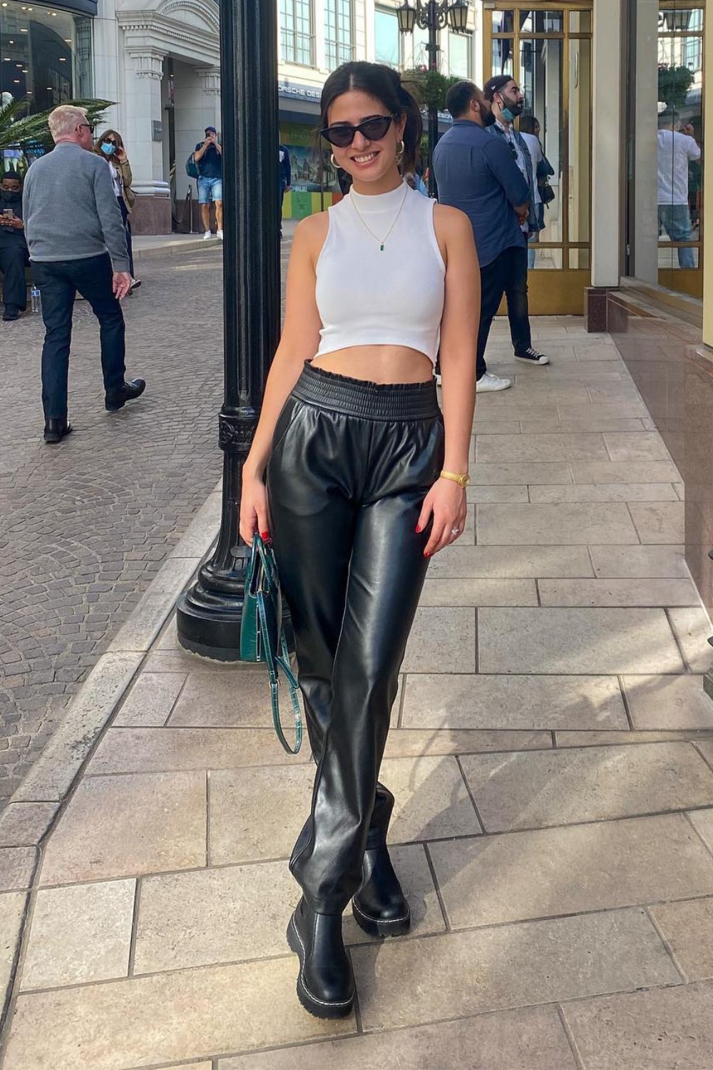 Halter Crop Top and Chelsea Boots