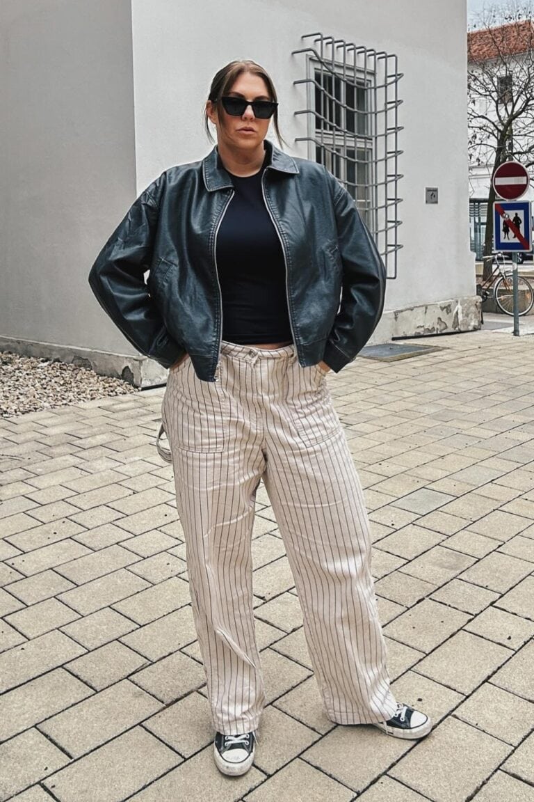 stripes footed pant set