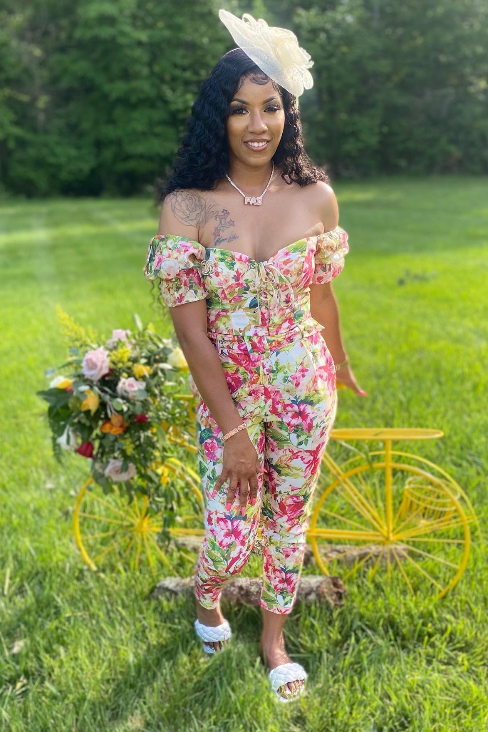 Floral Off-Shoulder Jumpsuit