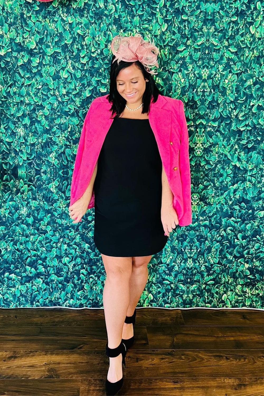 Little Black Dress with Bright Blazer