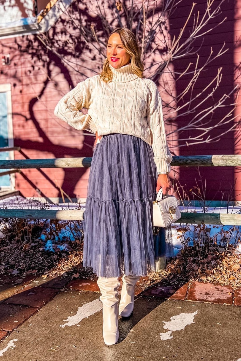 Winter Wonderland: Sweater and Knee-High Boots