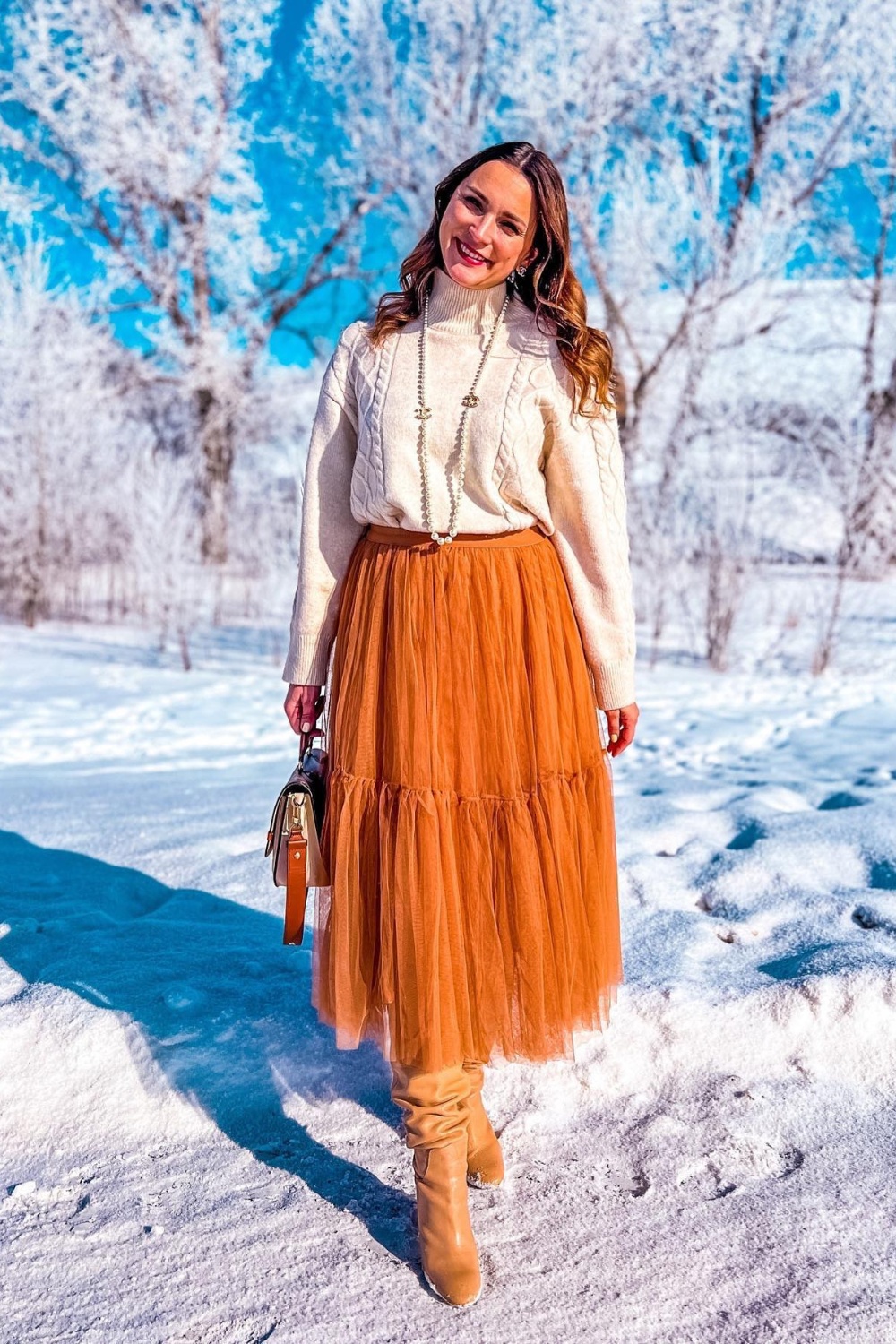 Autumn Elegance: Turtleneck and Orange