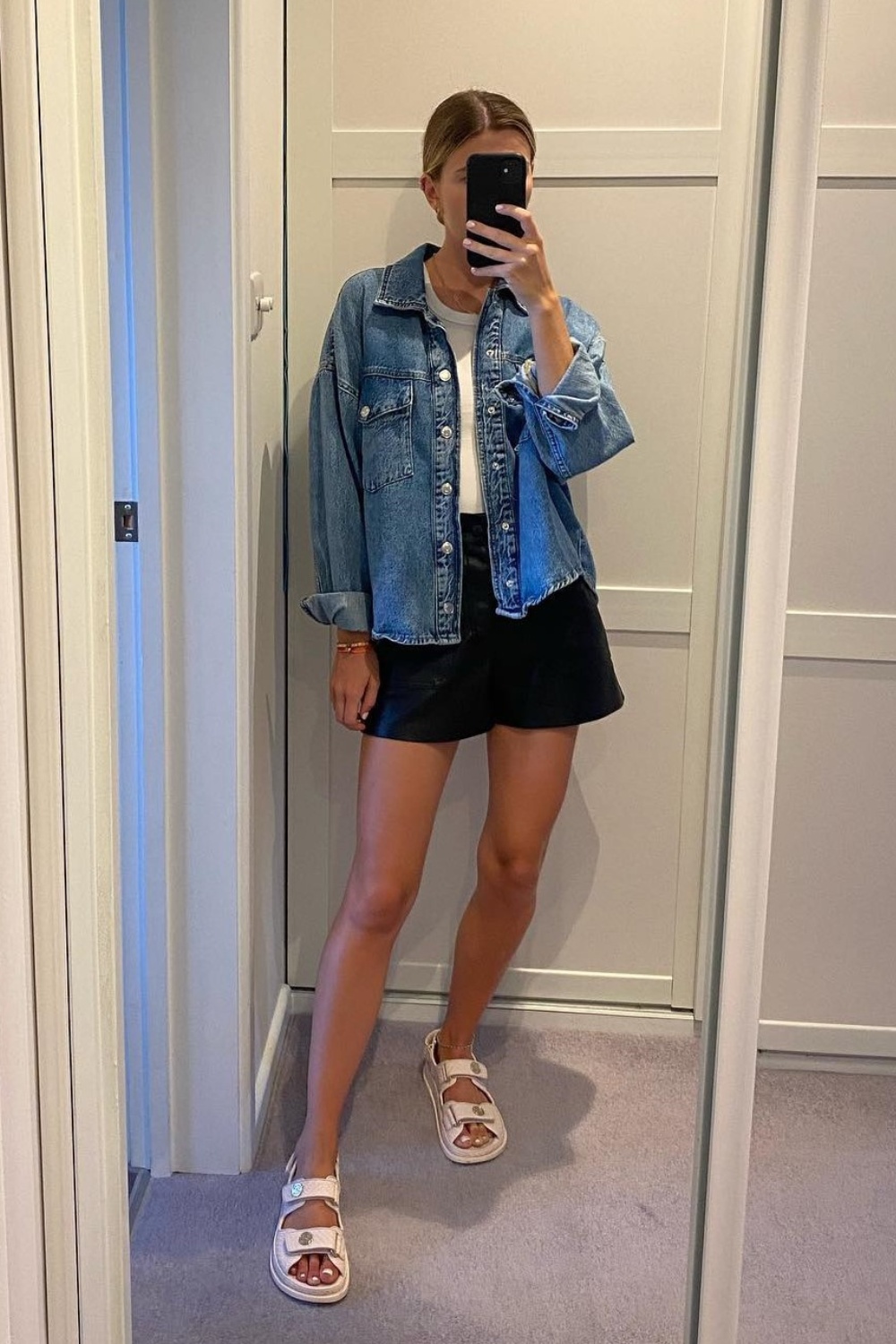 Casual Cool: Denim Jacket and White Tee