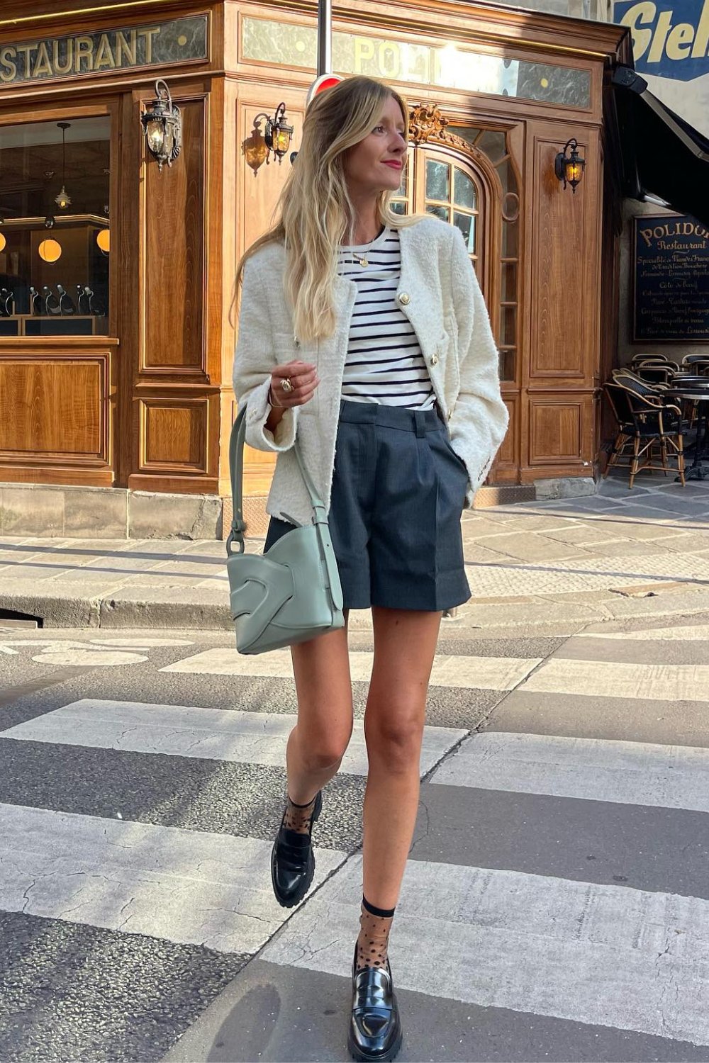 Casual Chic: Stripes and Shorts