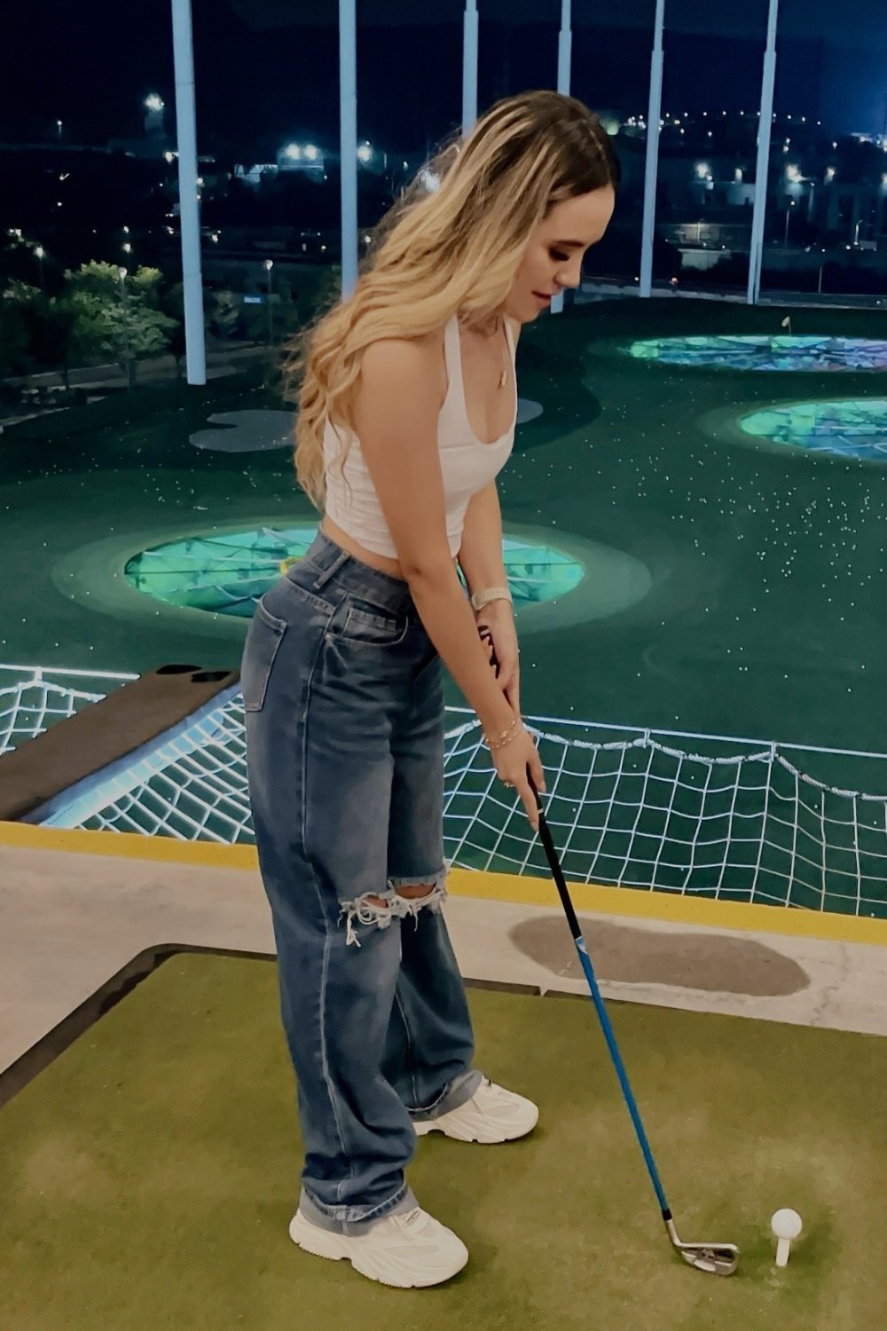 Crop Tank and High-Waisted Jeans