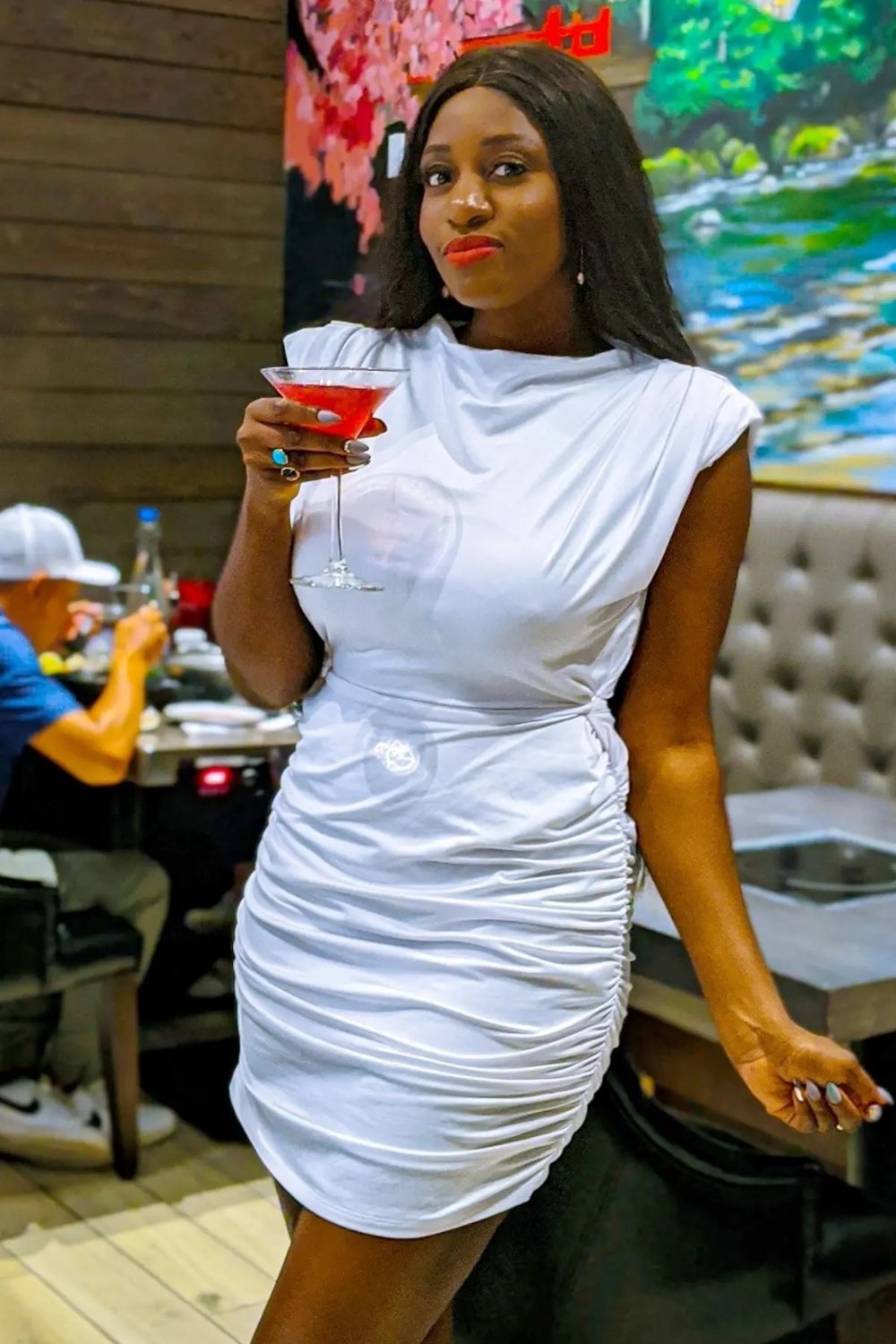 Flirty White Ruffle Mini Dress