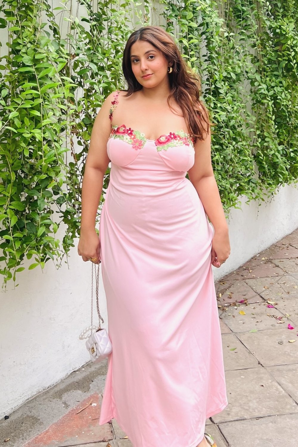 Pretty in Pink Satin Maxi