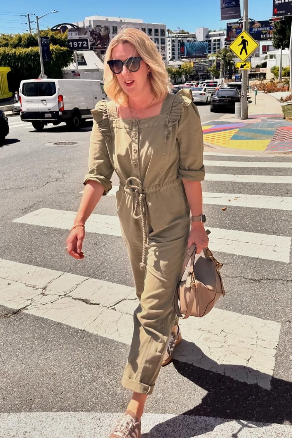 Utility Jumpsuit With Sandals