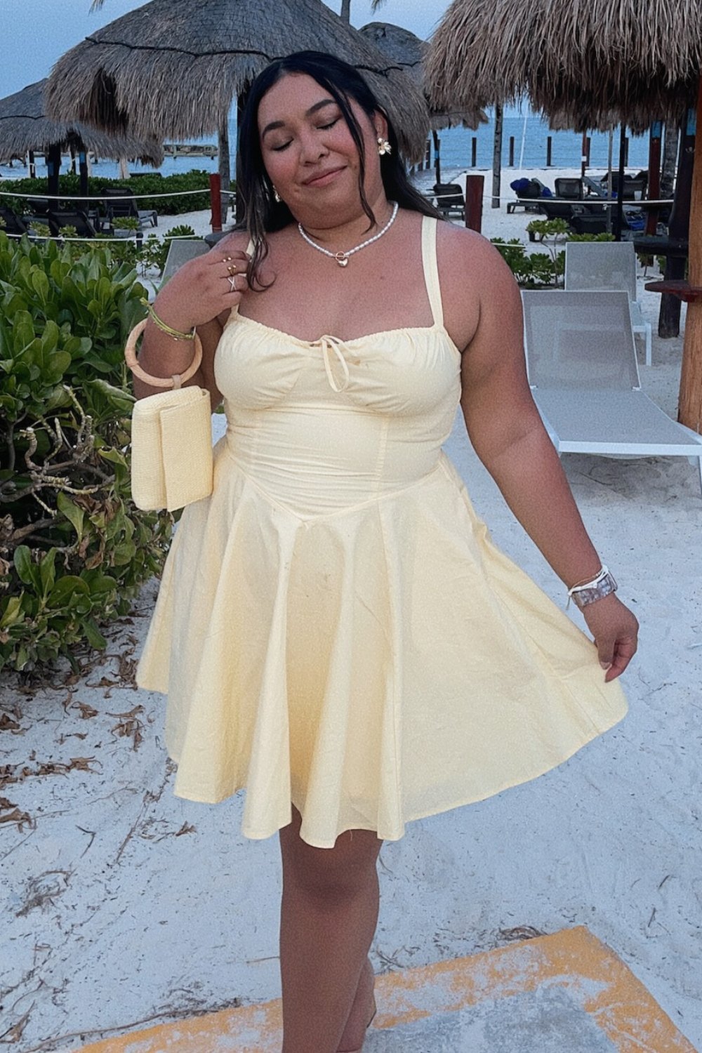 Pale Yellow Spaghetti Strap Sundress