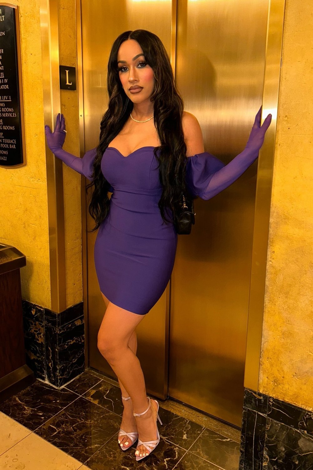 Purple Bodycon Dress