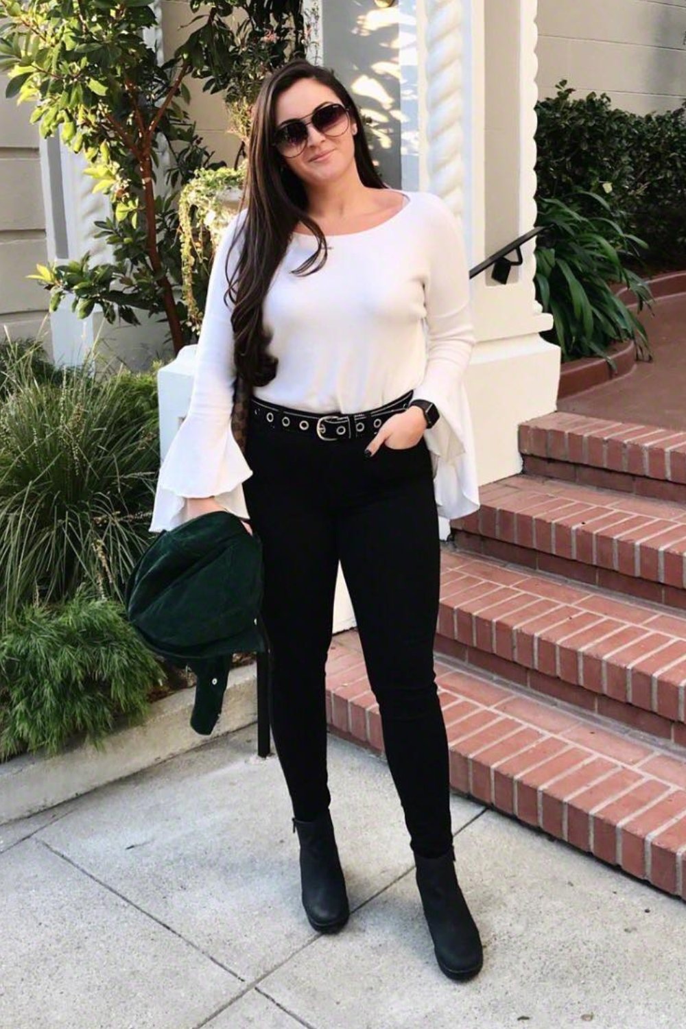 Bell Sleeve Top and Skinny Jeans