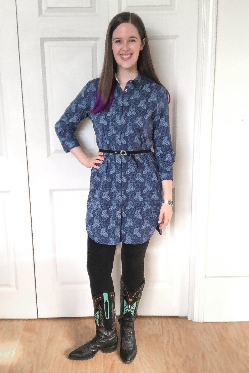 Shirt Dress and Leggings