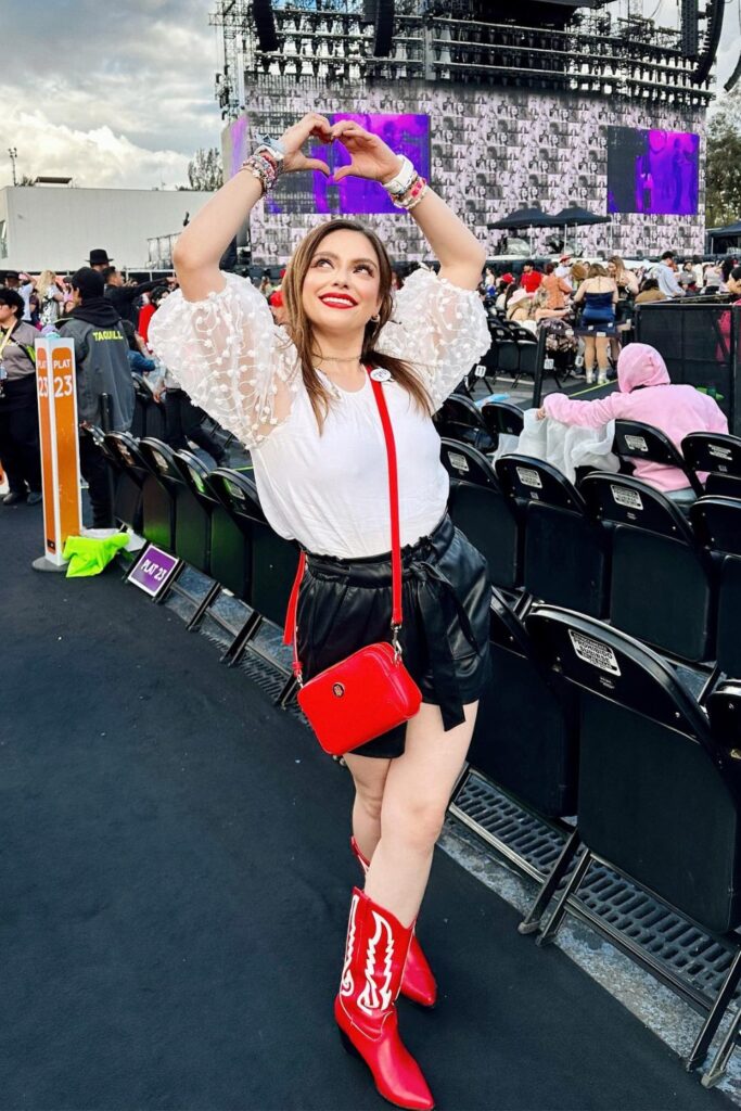 White Puff Sleeve Top and Black Shorts