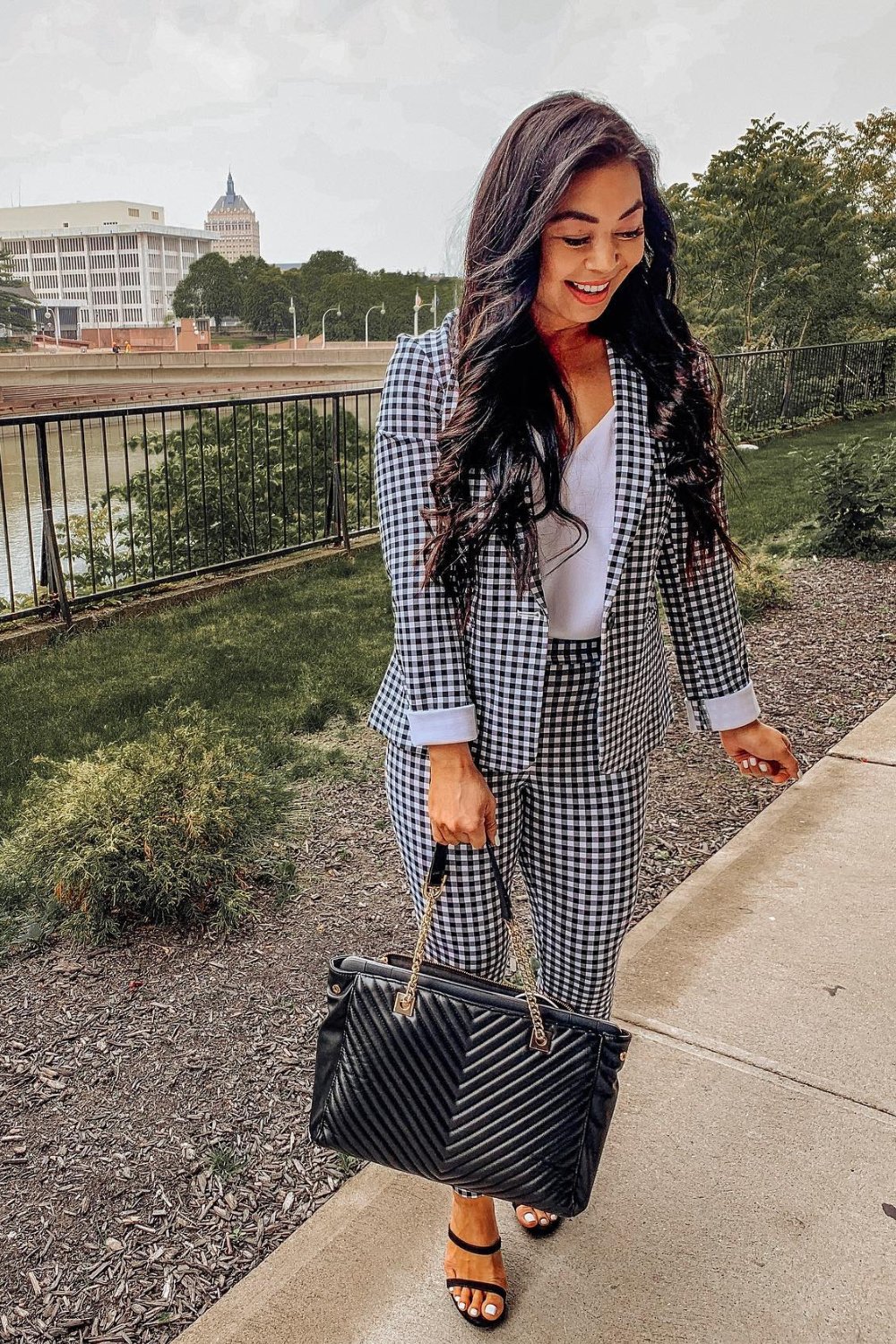 Gingham Blazer and Trousers