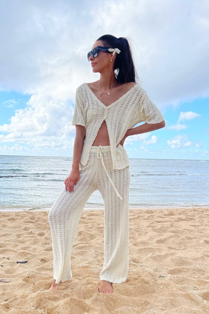 Cream Crochet Separates