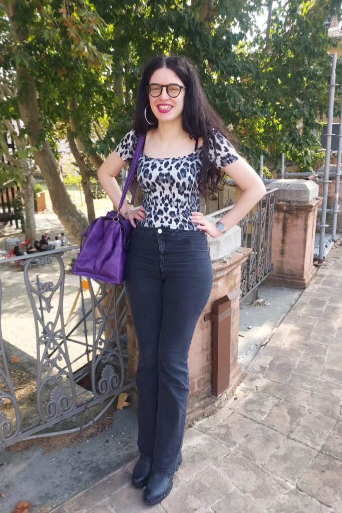 Leopard Print Top and Black Jeans