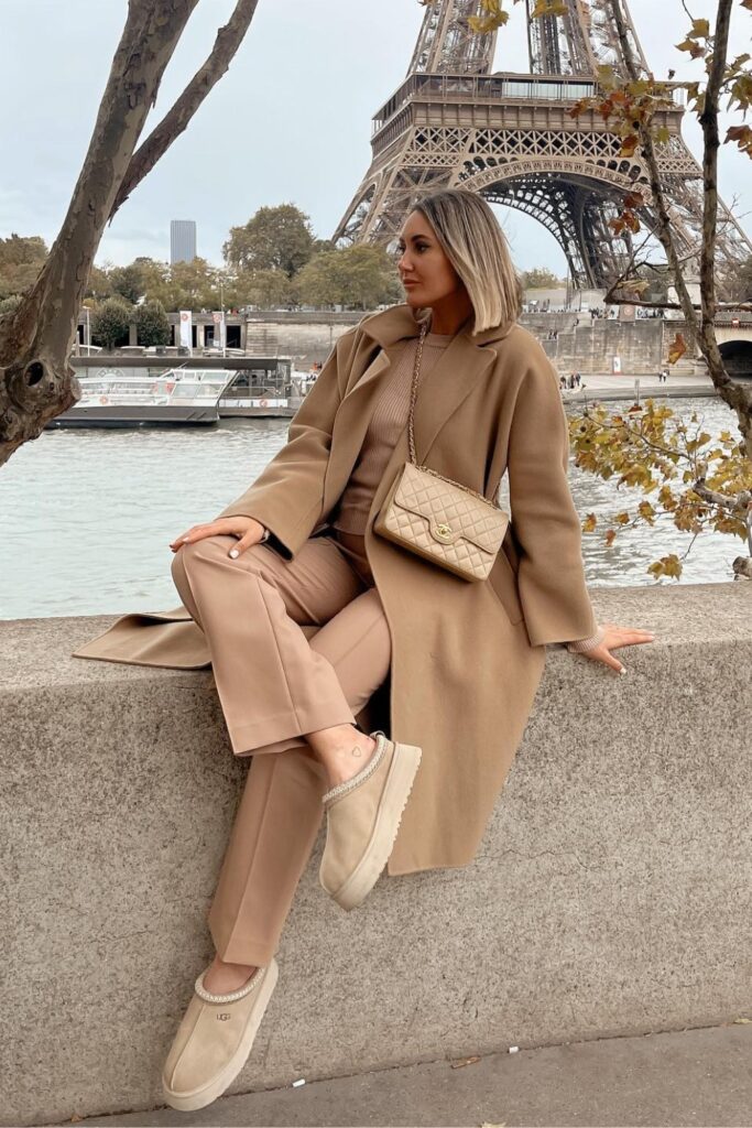 Beige Layering Pieces and Brown Trousers