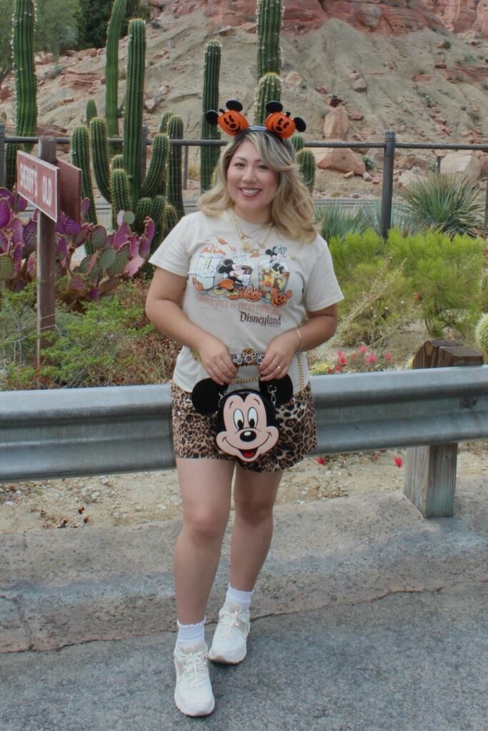 Graphic Tee and Leopard Print Shorts