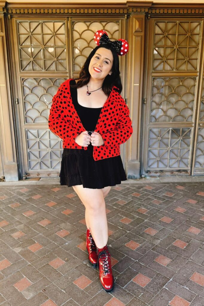 Polka Dot Cardigan and Mini Dress