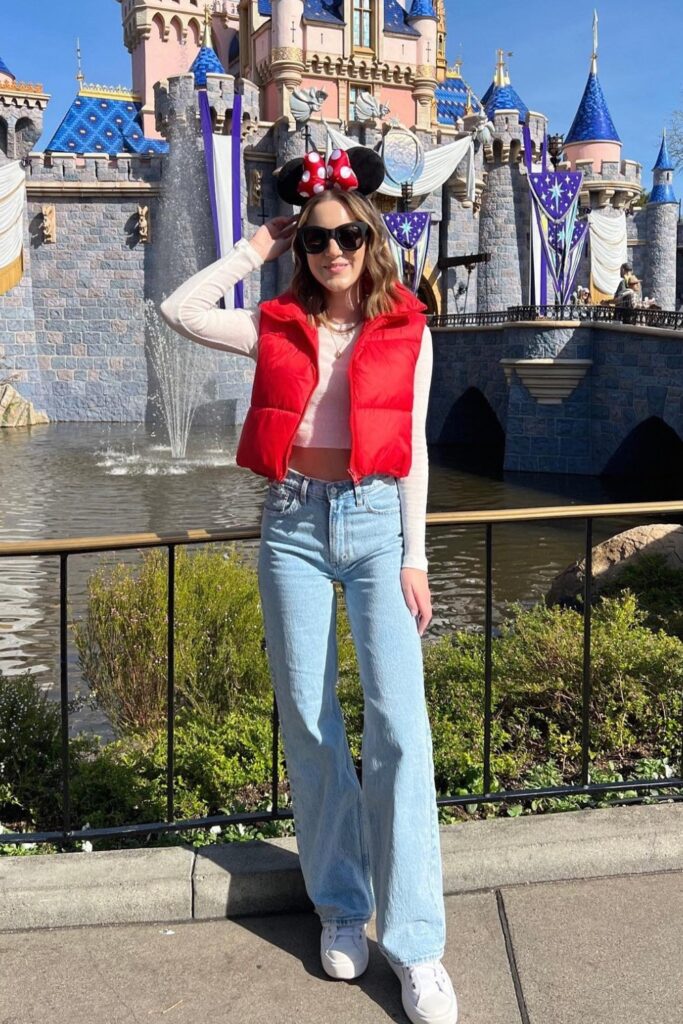 Crop Top and Puffer Vest