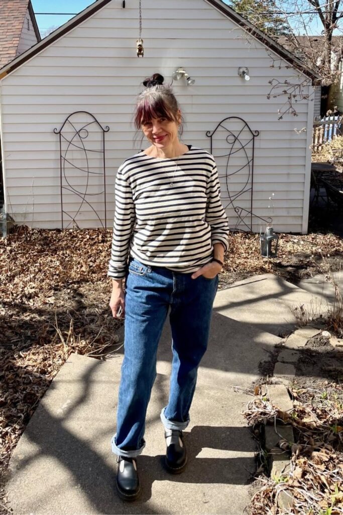 Striped Top and Blue Jeans