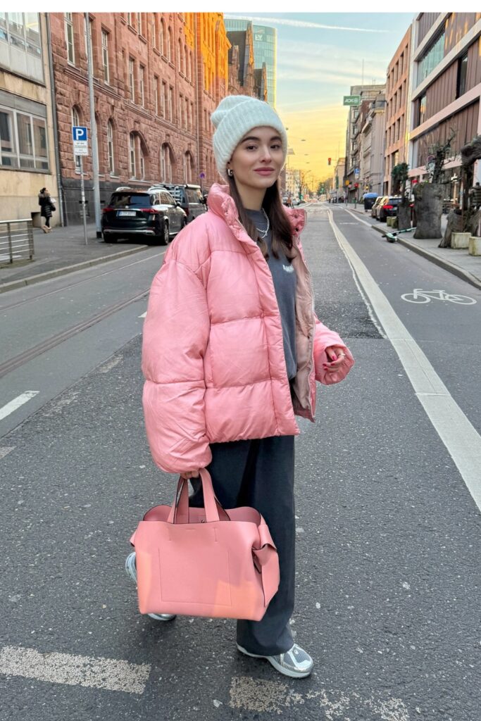 Pink Jacket and Gray Separates