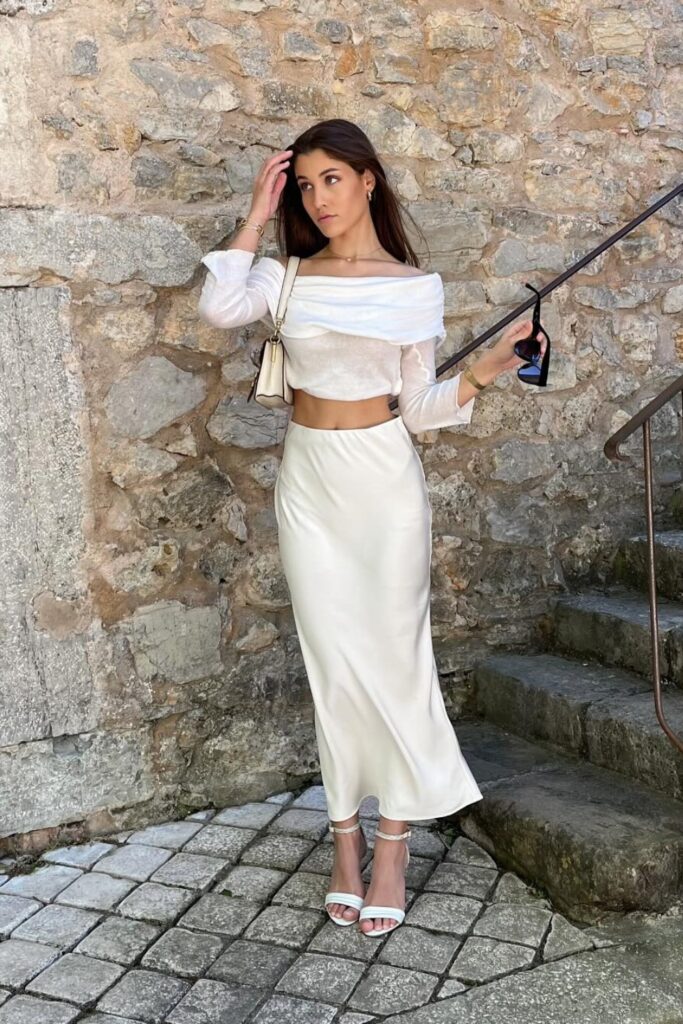 Off-Shoulder Crop Top & Maxi Skirt