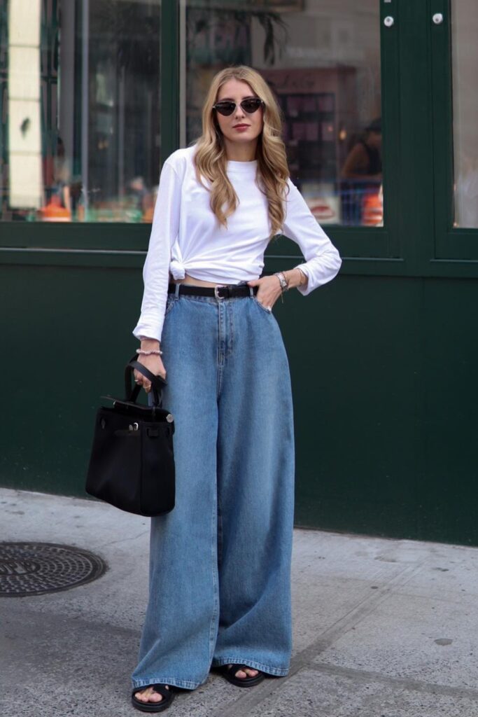 Long-Sleeve Top, Sandals, and Belt