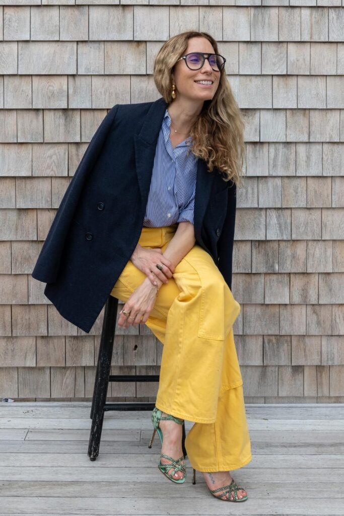 Business Chic in Blue and Yellow