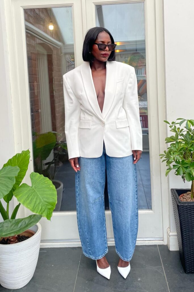 Oversized Blazer and Pointed Heels