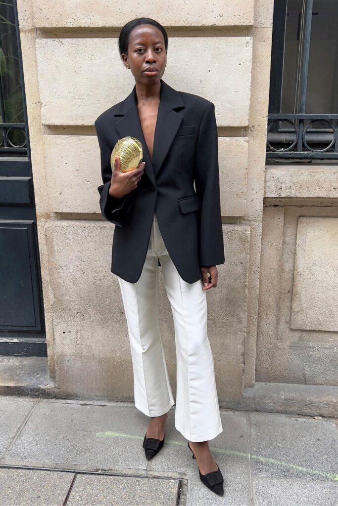 Power Play: Mules with Blazer and Tailored Trousers