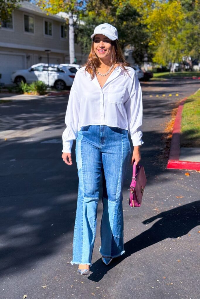 White Oversized Button-Up