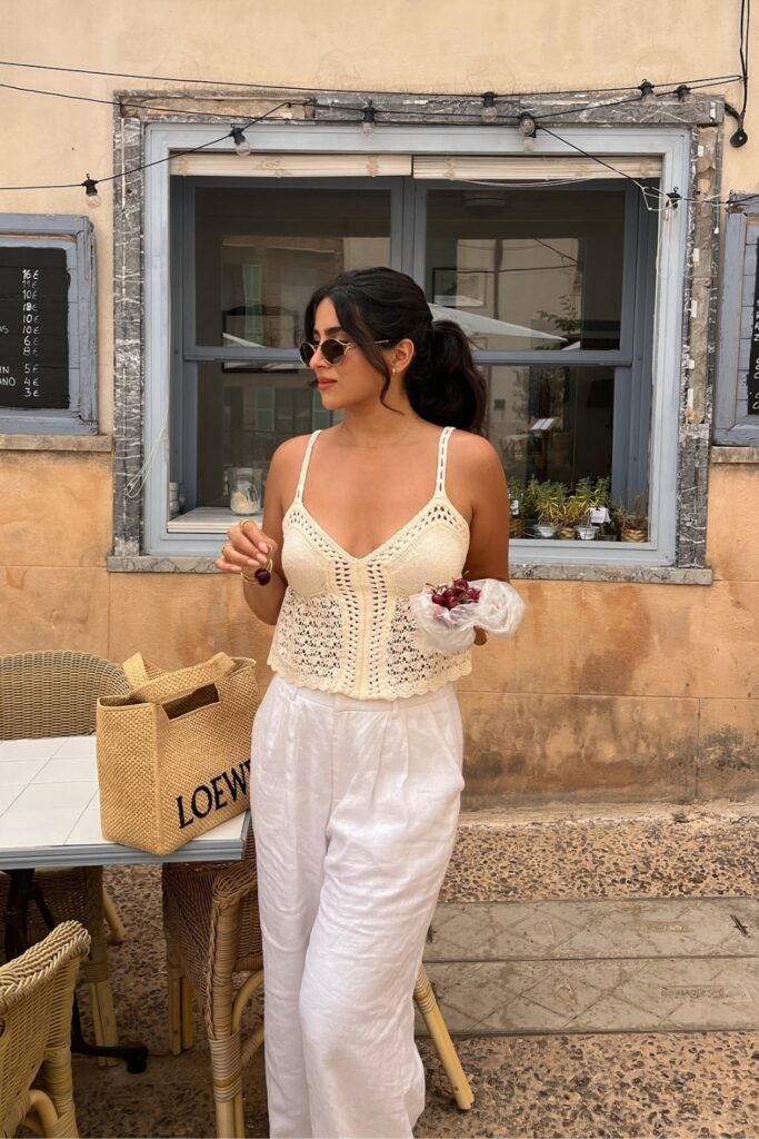 Crochet Cami Top and Sunglasses